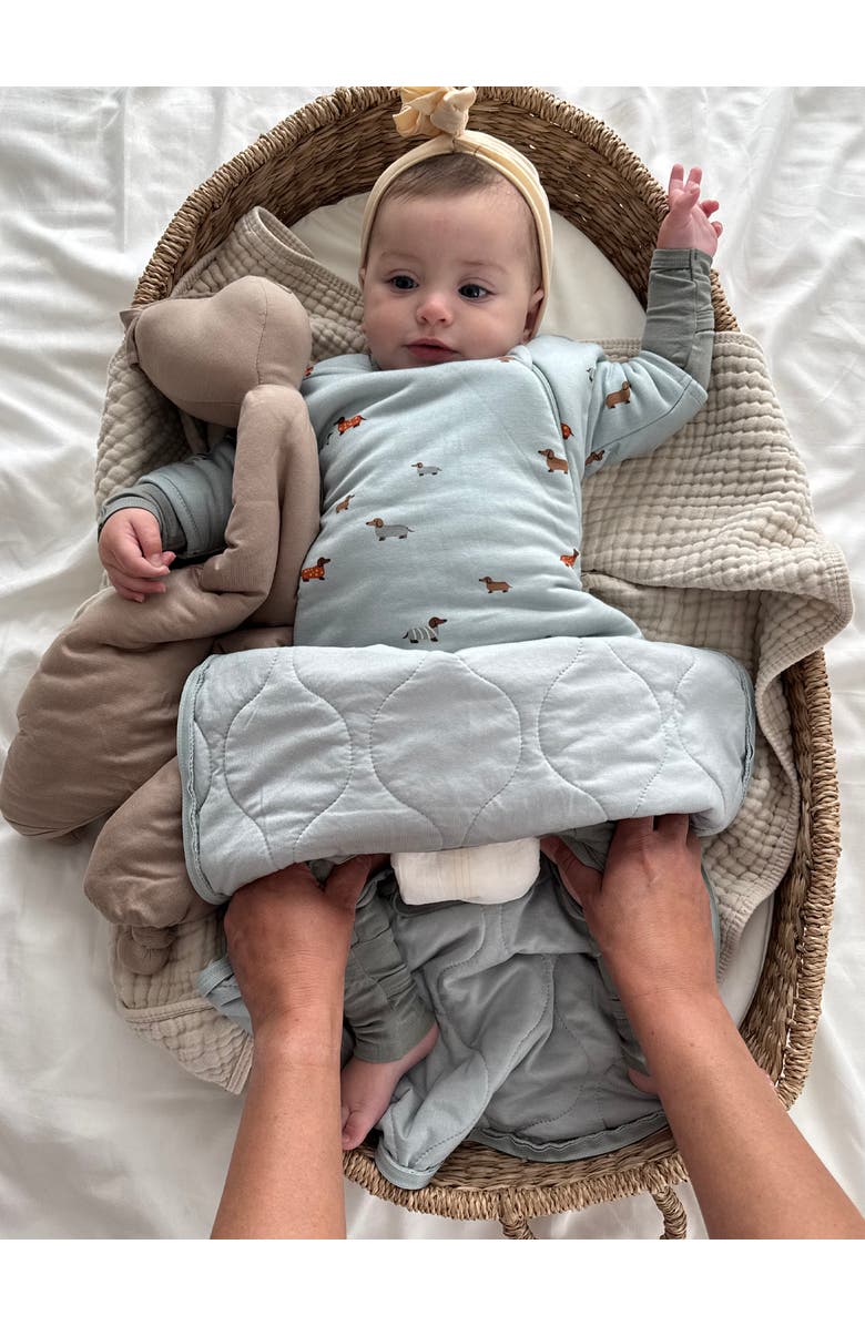 gunamuna Unisex Baby Long Sleeve Transitional Swaddle Sleep Sack, Easy Diaper Changes, 2.5 TOG, Alternate, color, Woof