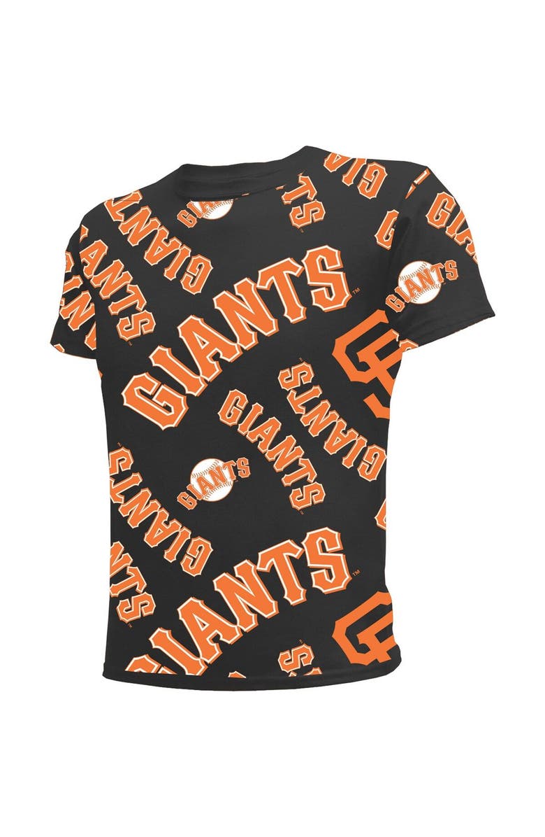 STITCHES Youth Stitches Black San Francisco Giants Allover Team T-Shirt, Alternate, color, Black