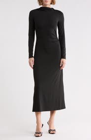 AREA STARS Cleo Long Sleeve A-Line Dress