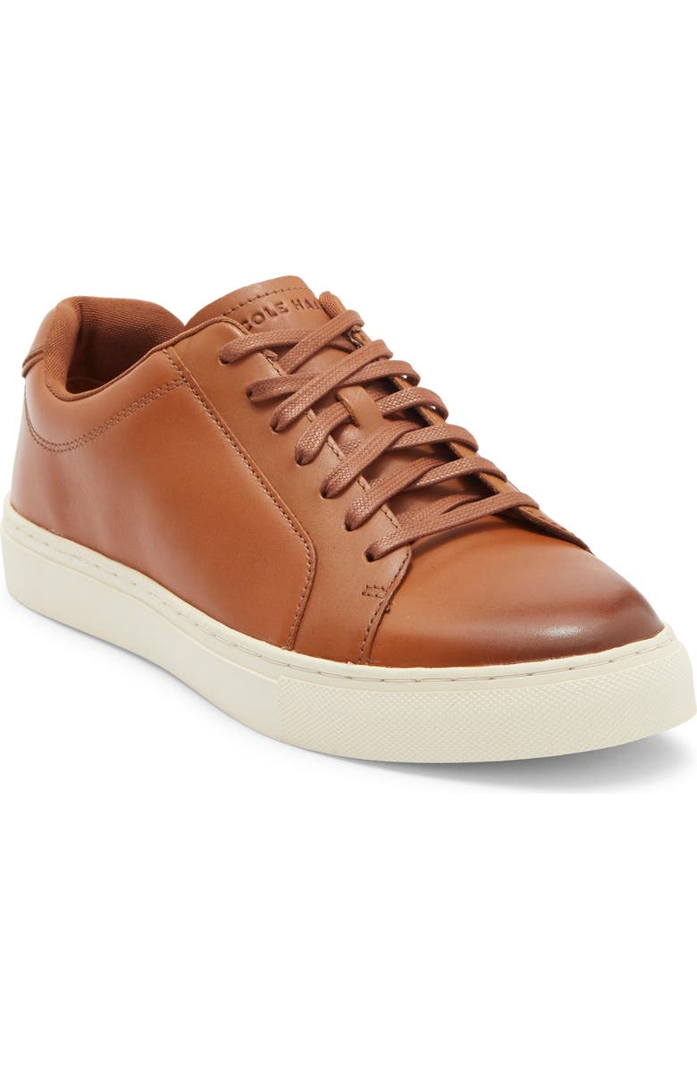 Cole Haan Grand Series Jensen Leather Low Top Sneaker, Main, color, British Tan