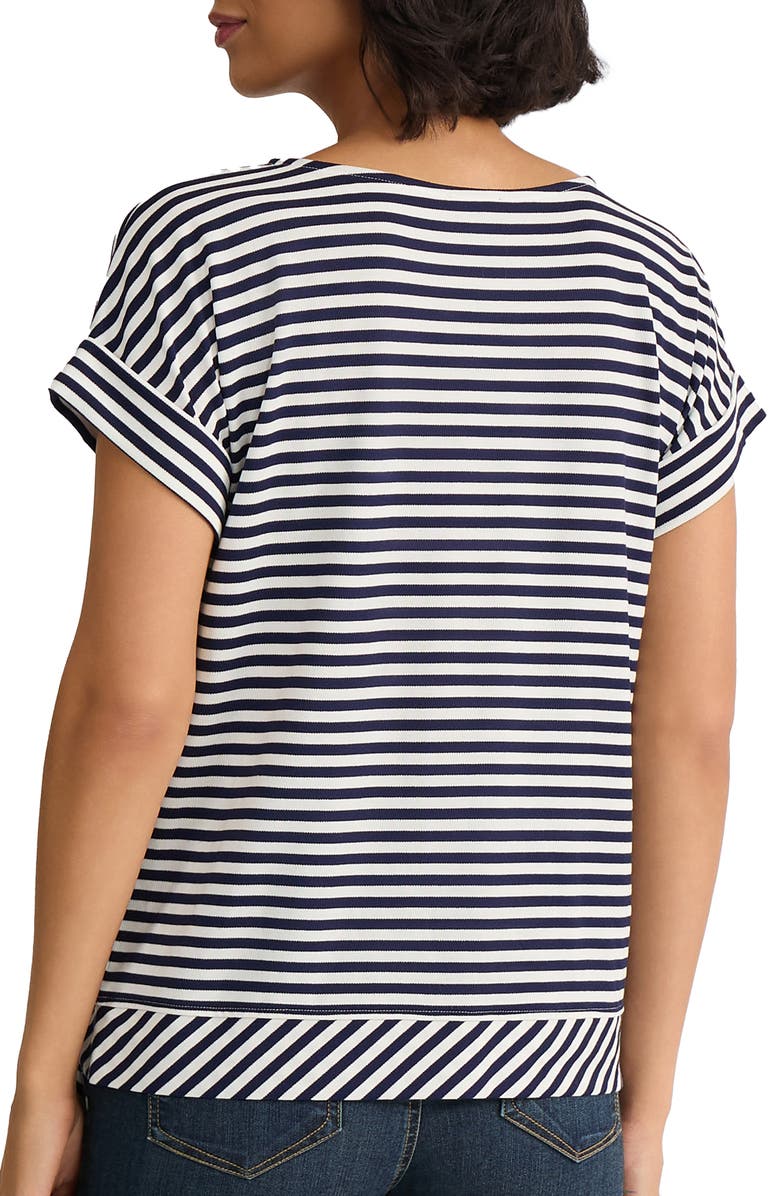 Jones New York Stripe Dolman Top, Alternate, color, Pacific Navy/ Natural White