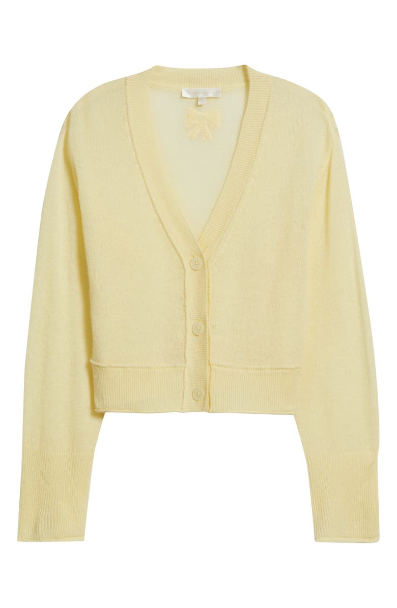 LoveShackFancy Lawrence Crop Cashmere Cardigan, Alternate, color, 