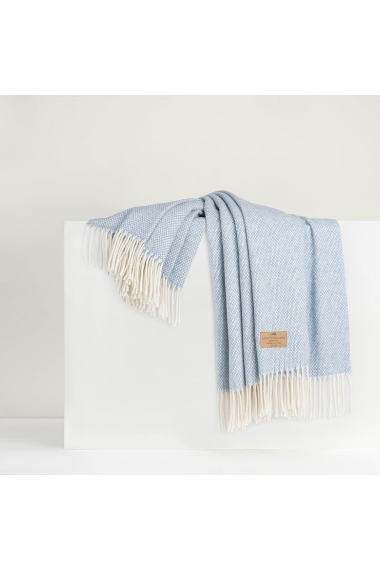 Juno Cashmere Throw, Main, color, Light Blue