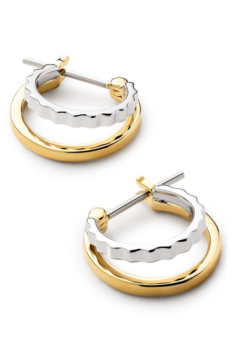 Ana Luisa Toda Two-Tone Double Hoop Earrings, Alternate, color, Gold / Silver