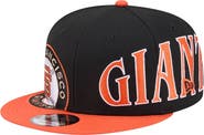 New Era Men's New Era Black/Orange San Francisco Giants Stretched Two-Tone 9FIFTY Adjustable Hat
