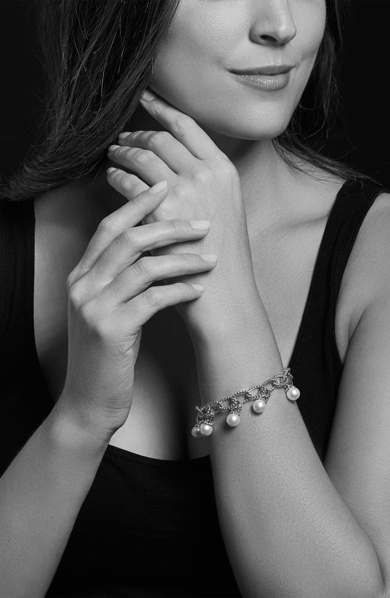 LAGOS Luna Pearl Link Bracelet, Alternate, color, 