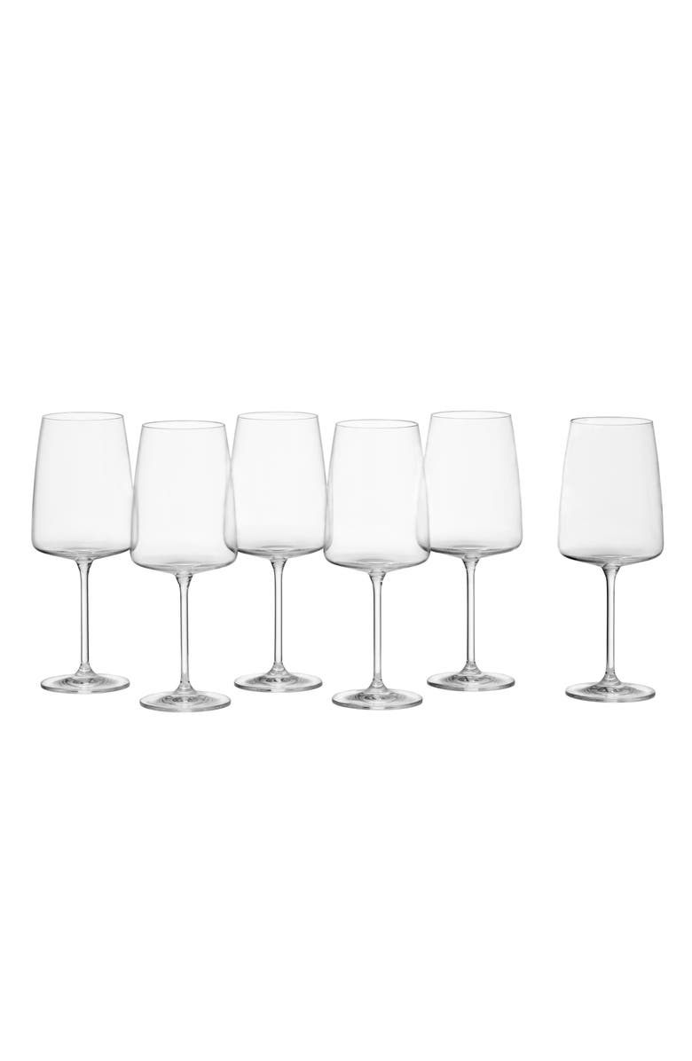 Schott Zwiesel Sensa Set of 6 Red Wine Glasses, Alternate, color, Clear