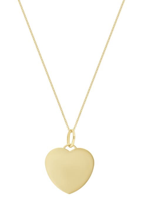 14k Gold Heart Pendant Necklace