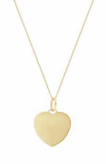 14k Gold Heart Pendant Necklace