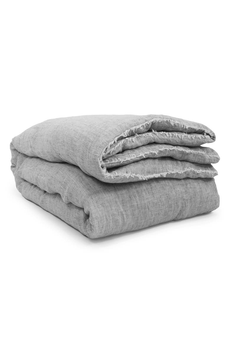 Pom Pom at Home Logan Duvet Cover, Main, color, Charcoal