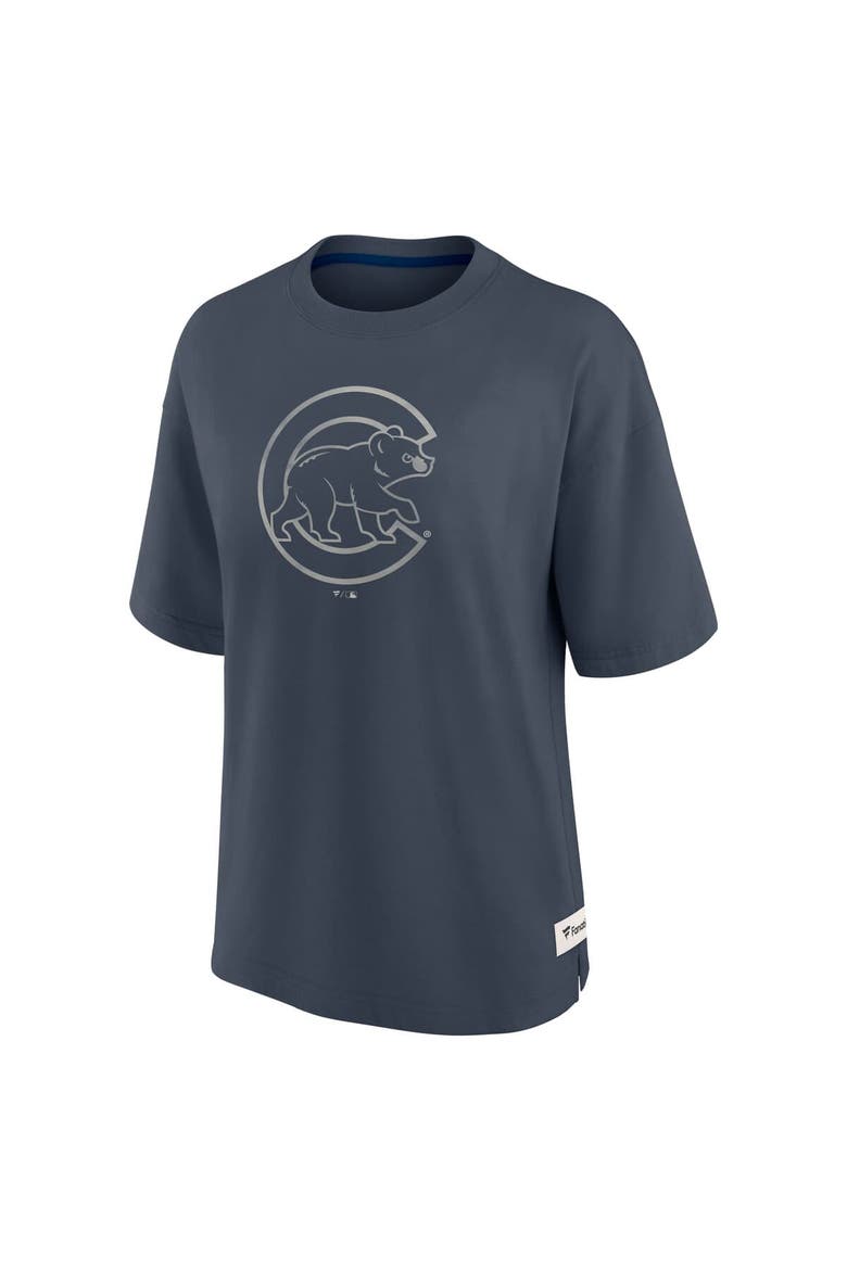 Women's Fanatics Blue Chicago Cubs Oversized Elements Raw Edge Future Ground T-Shirt, Alternate, color, Blue