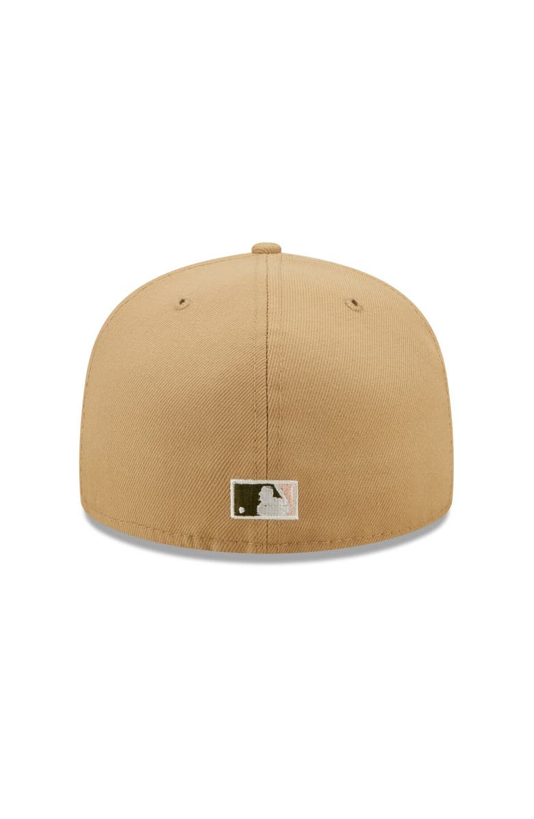 New Era Men's New Era Khaki/Olive Boston Red Sox Pink Undervisor 59FIFTY Fitted Hat, Alternate, color, 