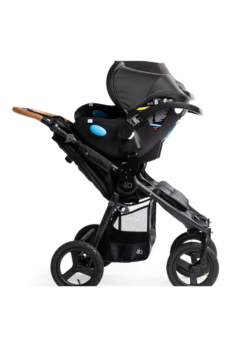 Indie Twin Double Stroller & Two Clek Liing Railroad Ziip Travel System Car Seat Set, Alternate, color, BLACK