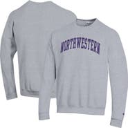 Champion Men's Champion Heather Gray Northwestern Wildcats Basic Arch Fleece Pullover Sweatshirt