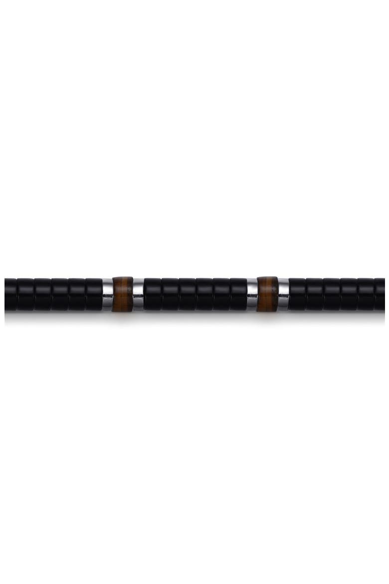 Contemporary Sterling Silver Onyx Beaded Bracelet, Alternate, color, STERLING SILVER/ ONYX
