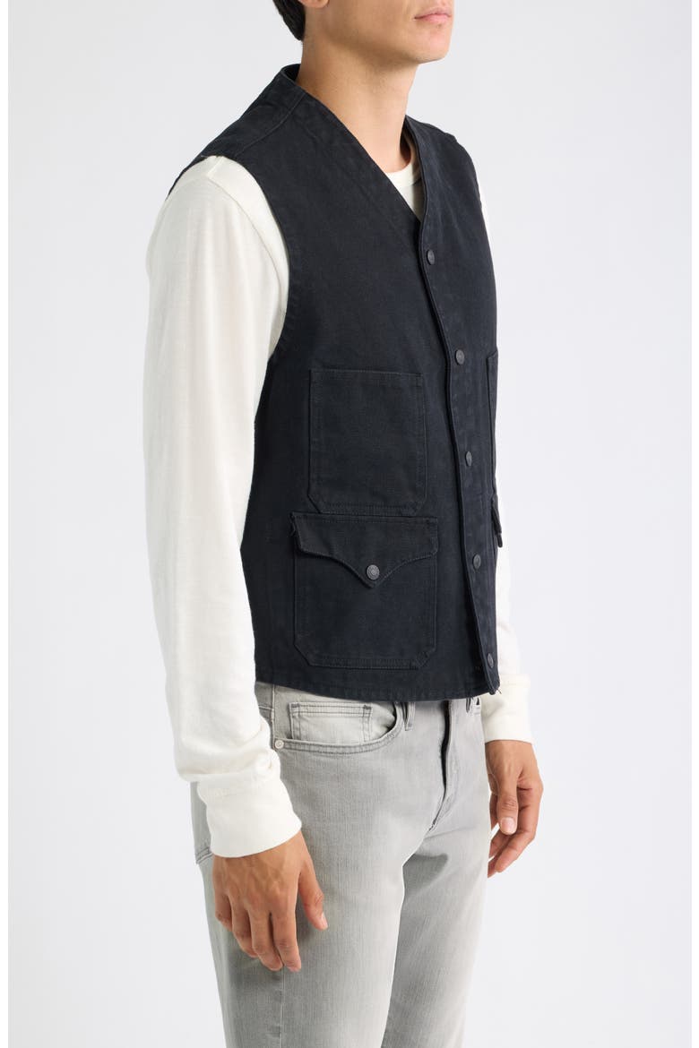 Cotton Canvas Utility Vest, Alternate, color, BLACK