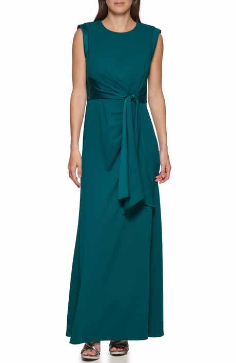 Cap Sleeve Side Tie Gown