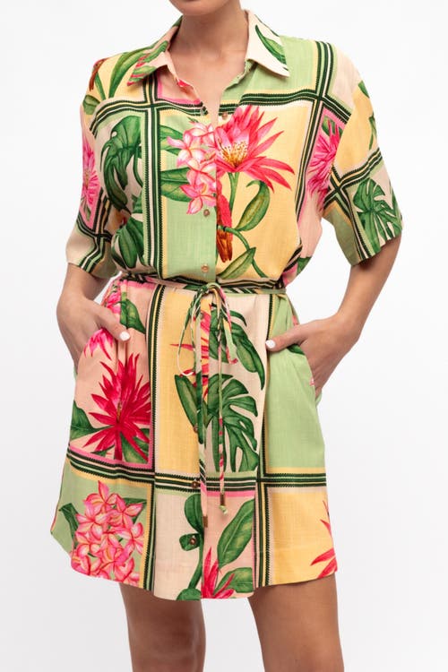 White Closet Paradise Mini Dress In Green