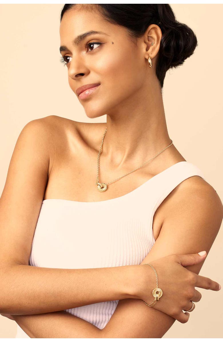 Oradina 14K Yellow Gold Icon Bracelet, Alternate, color, Yellow Gold