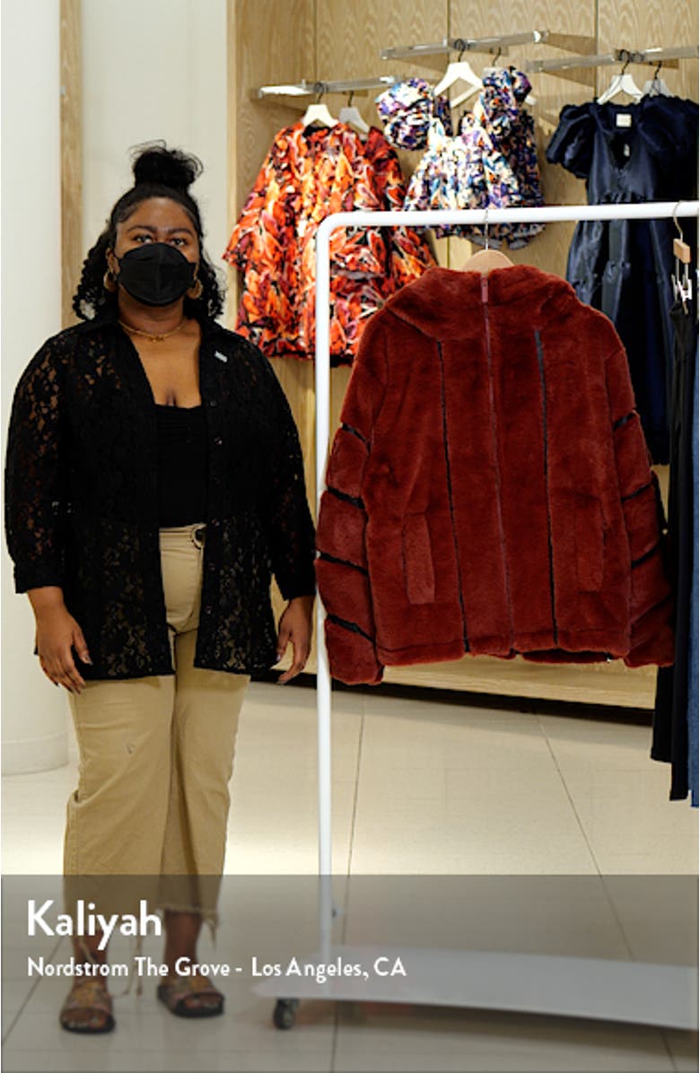 Knock Out Hooded Faux Fur Hooded Jacket, sales video thumbnail