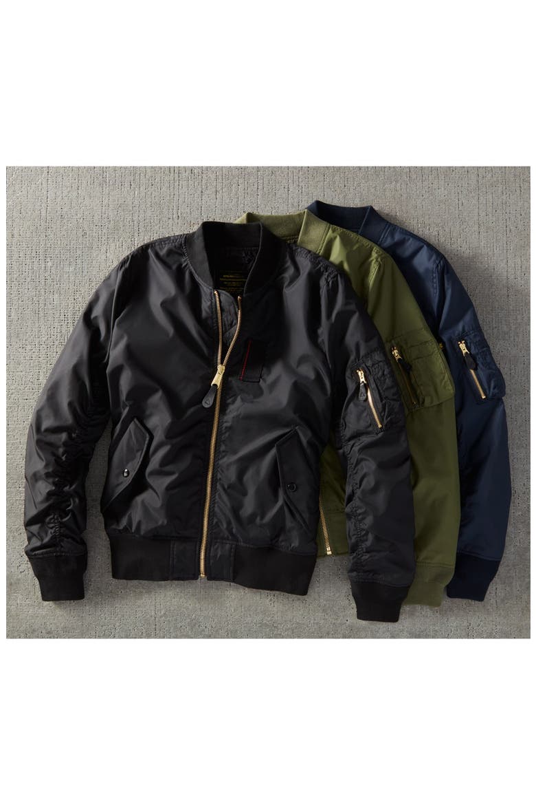 'Skymaster' Lightweight MA-1 Bomber Jacket, Alternate, color, REPLICA BLUE