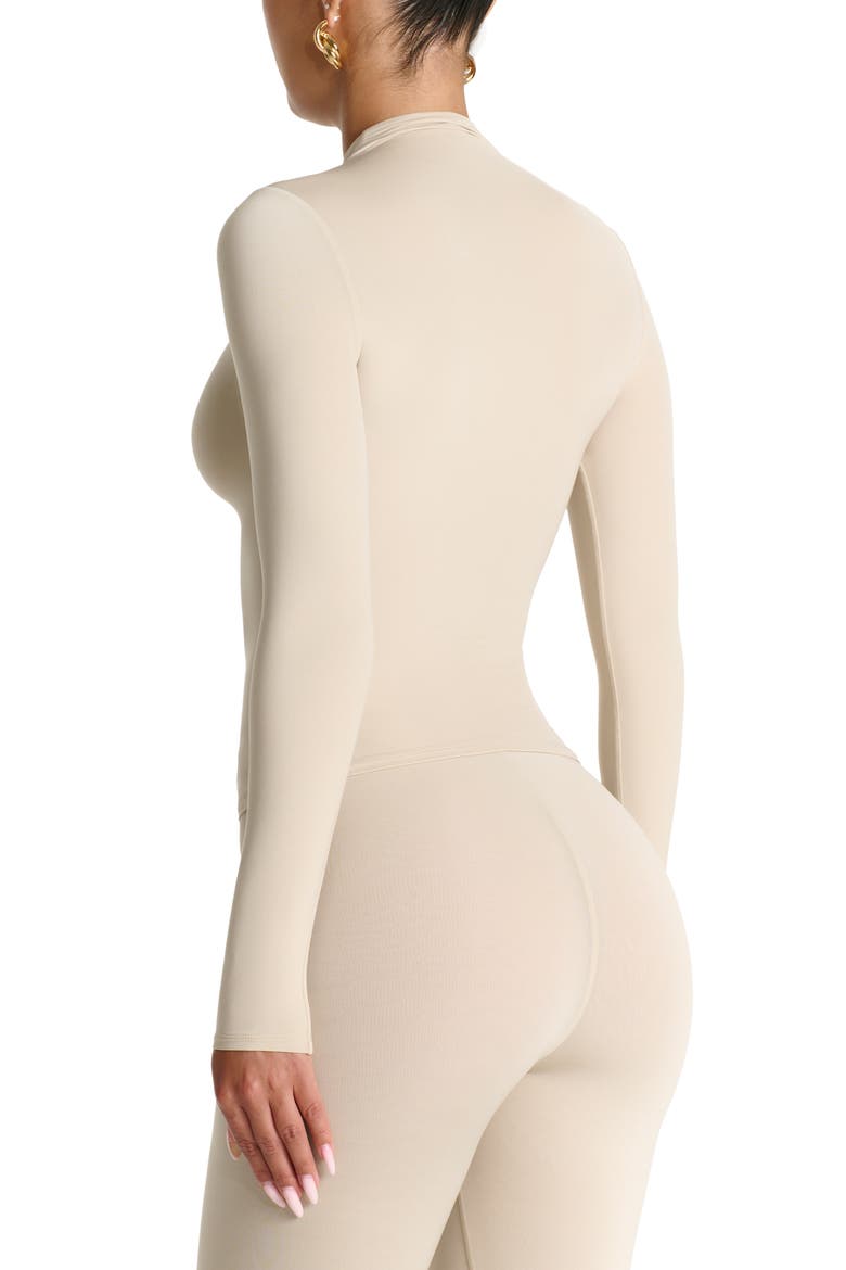 Mock Neck Top, Alternate, color, TAUPE