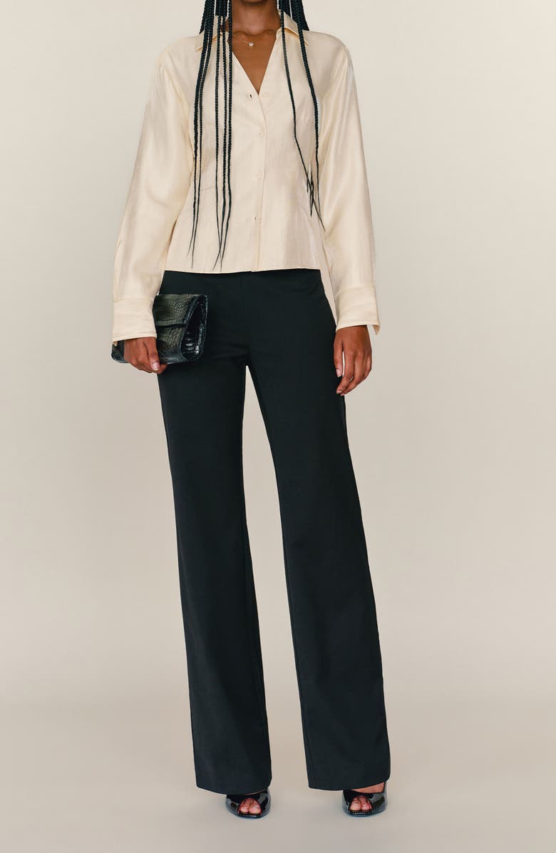 Reformation x Camille Rowe Nico Button-Up Shirt, Alternate, color, 