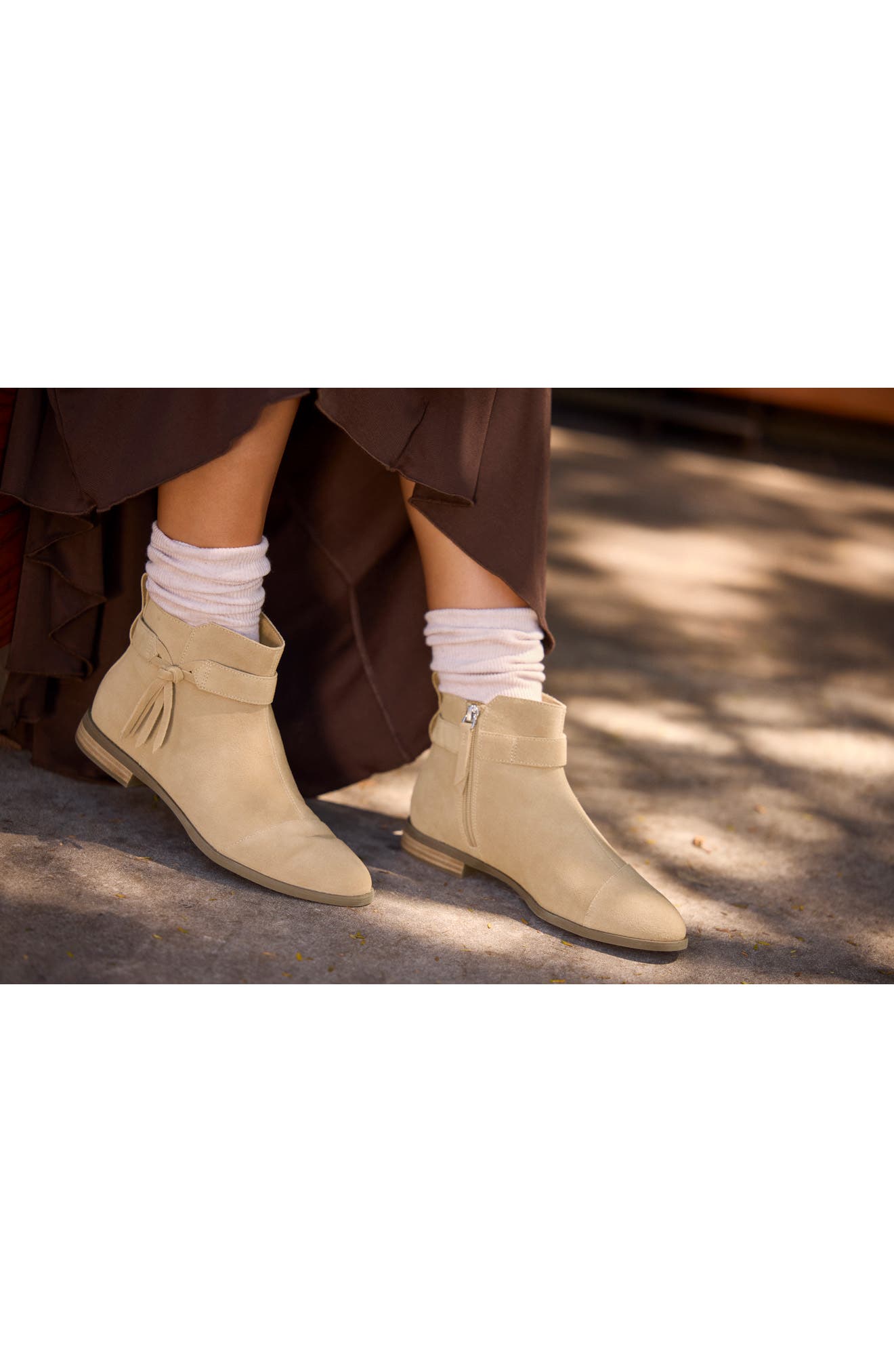 Stacy Tassel Ankle Bootie, Alternate, color, MEDIUM BEIGE