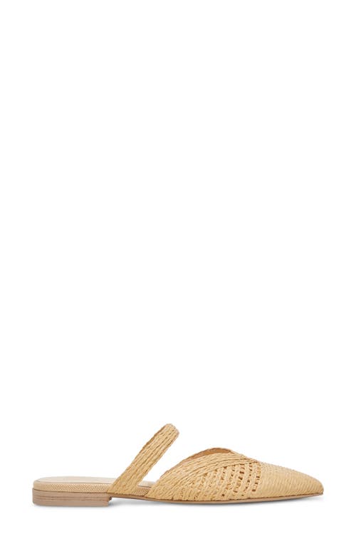Dolce Vita Kaline Raffia Pointed Toe Mule In Light Natural Raffia