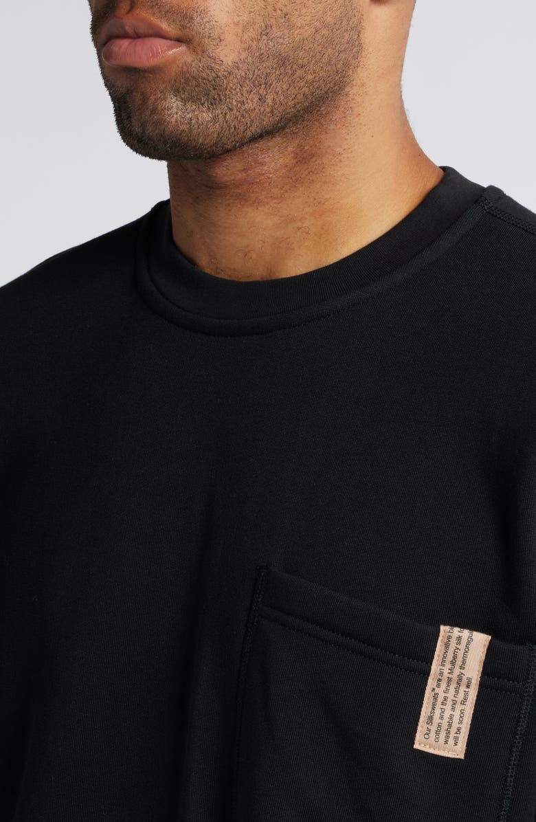 Lunya Reversible Cotton Blend Lounge Sweatshirt, Alternate, color,