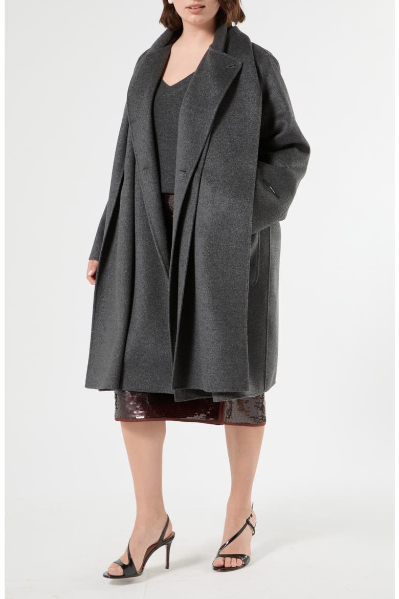 Virgin Wool Coat, Main, color, DARK GREY
