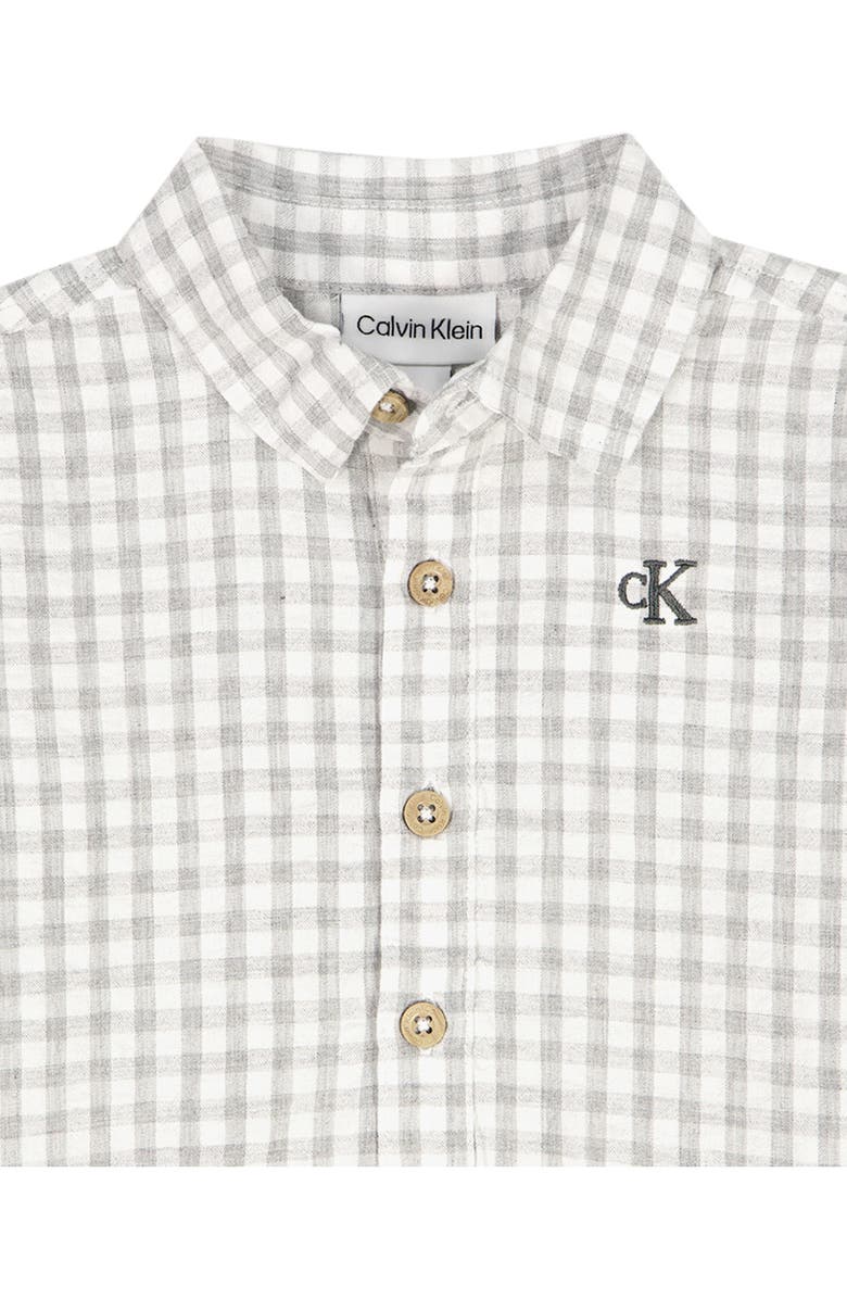 Calvin Klein Polo Bodysuit & Shorts Set, Alternate, color, Multi Pink