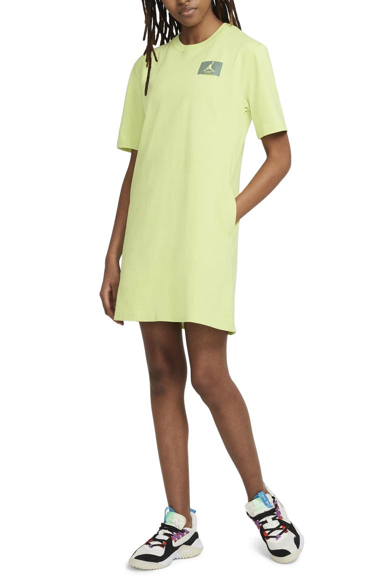 Nike Jordan Essential T-Shirt Dress, Main, color, LIMELIGHT
