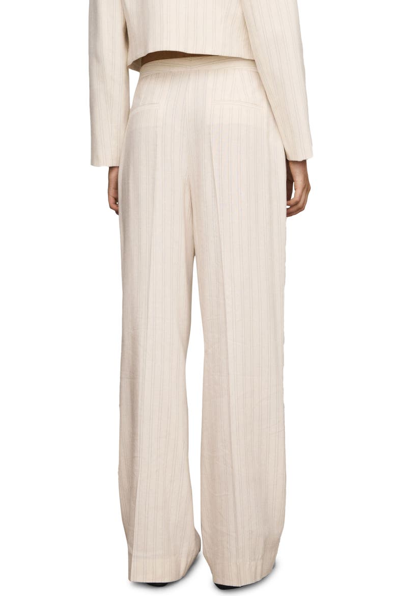 Stripe Straight Leg Pants, Alternate, color, ECRU