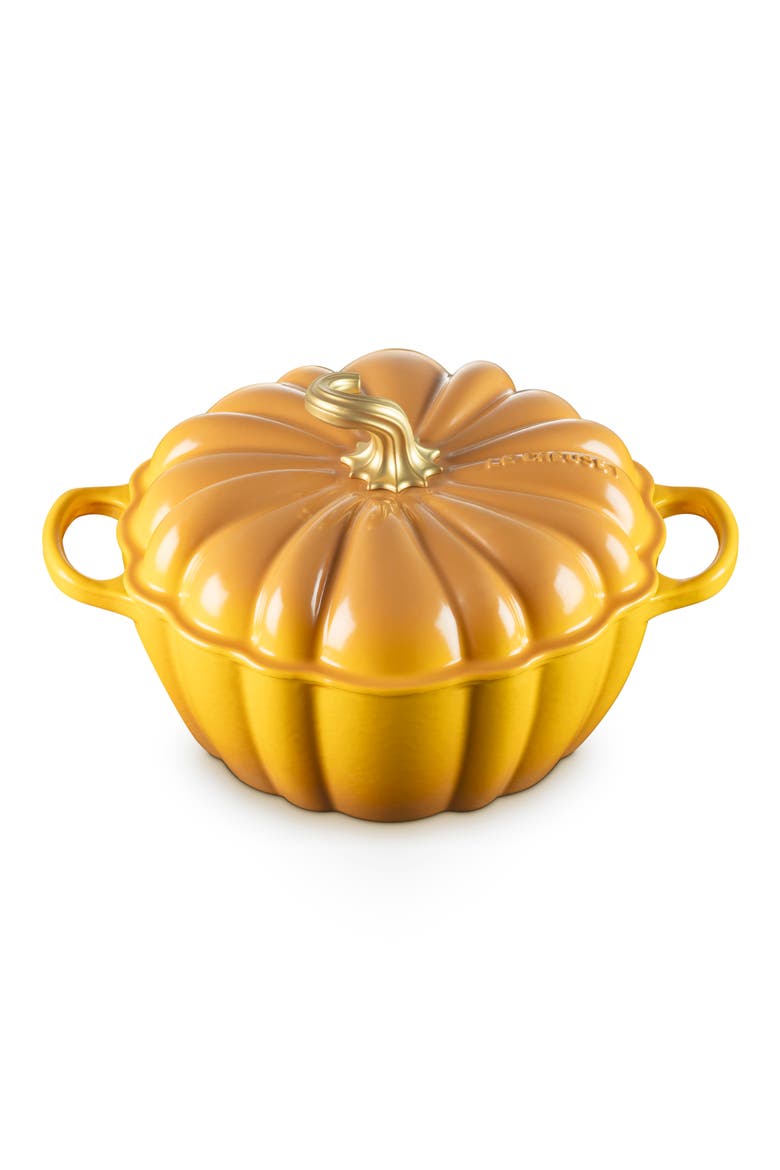 Pumpkin Enameled Cast Iron Cocotte, Alternate, color, NECTAR