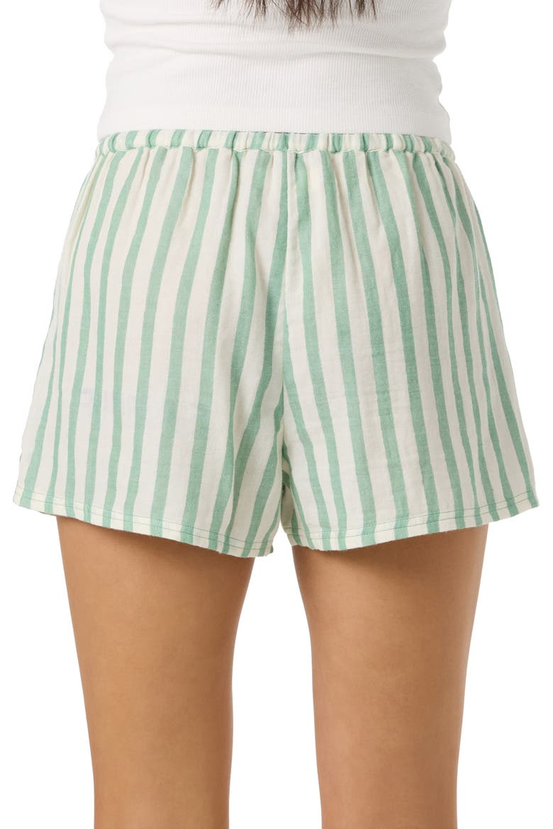 Brenda Stripe Shorts, Alternate, color, GREEN
