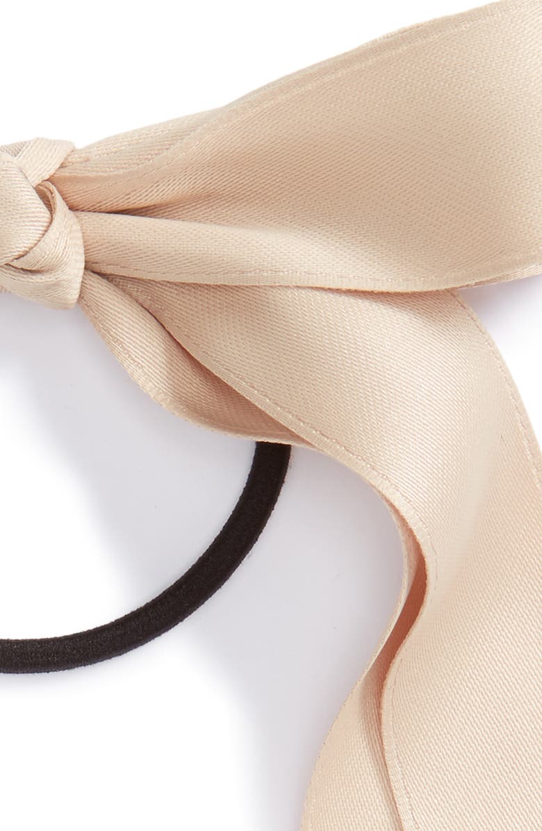 Cara Bow Ponytail Holder, Alternate, color,