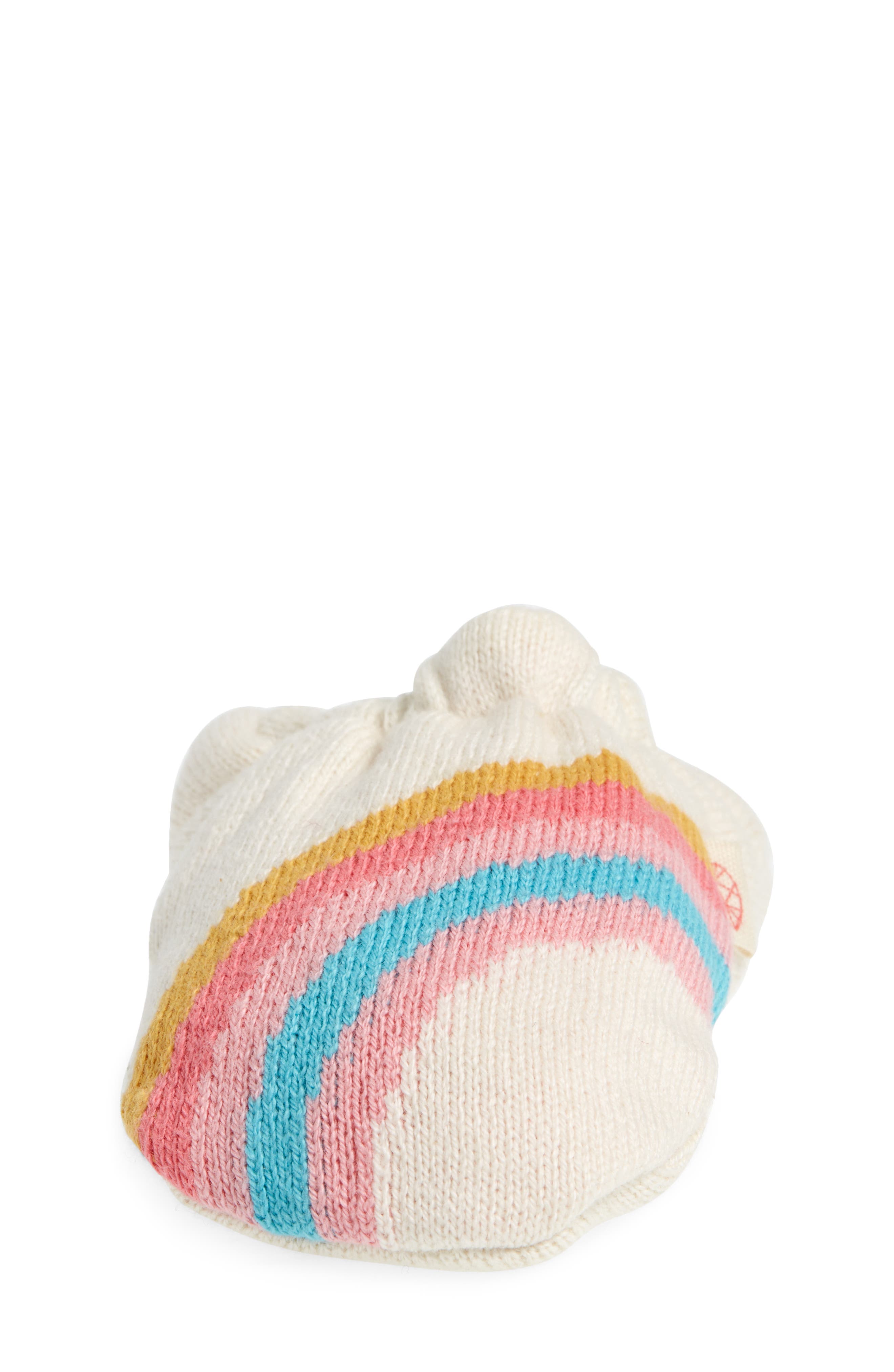 Rainbow Knit Crib Shoe, Alternate, color, PINK