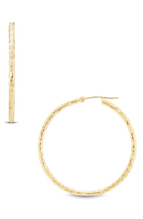 Textured Hoop Earrings