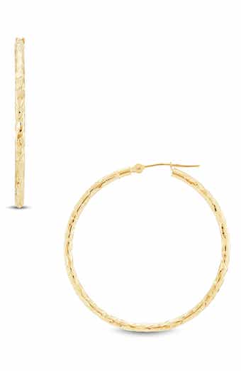 Frankie & Zoe Textured Hoop Earrings