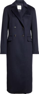 Eleventy Double Breasted Virgin Wool Longline Coat