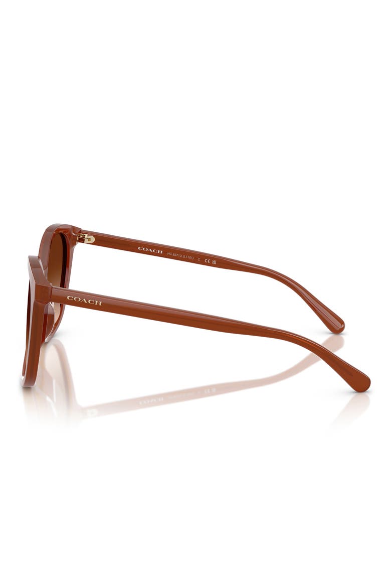 57mm Gradient Square Sunglasses, Alternate, color, MILKY HAZELNUT / BROWN