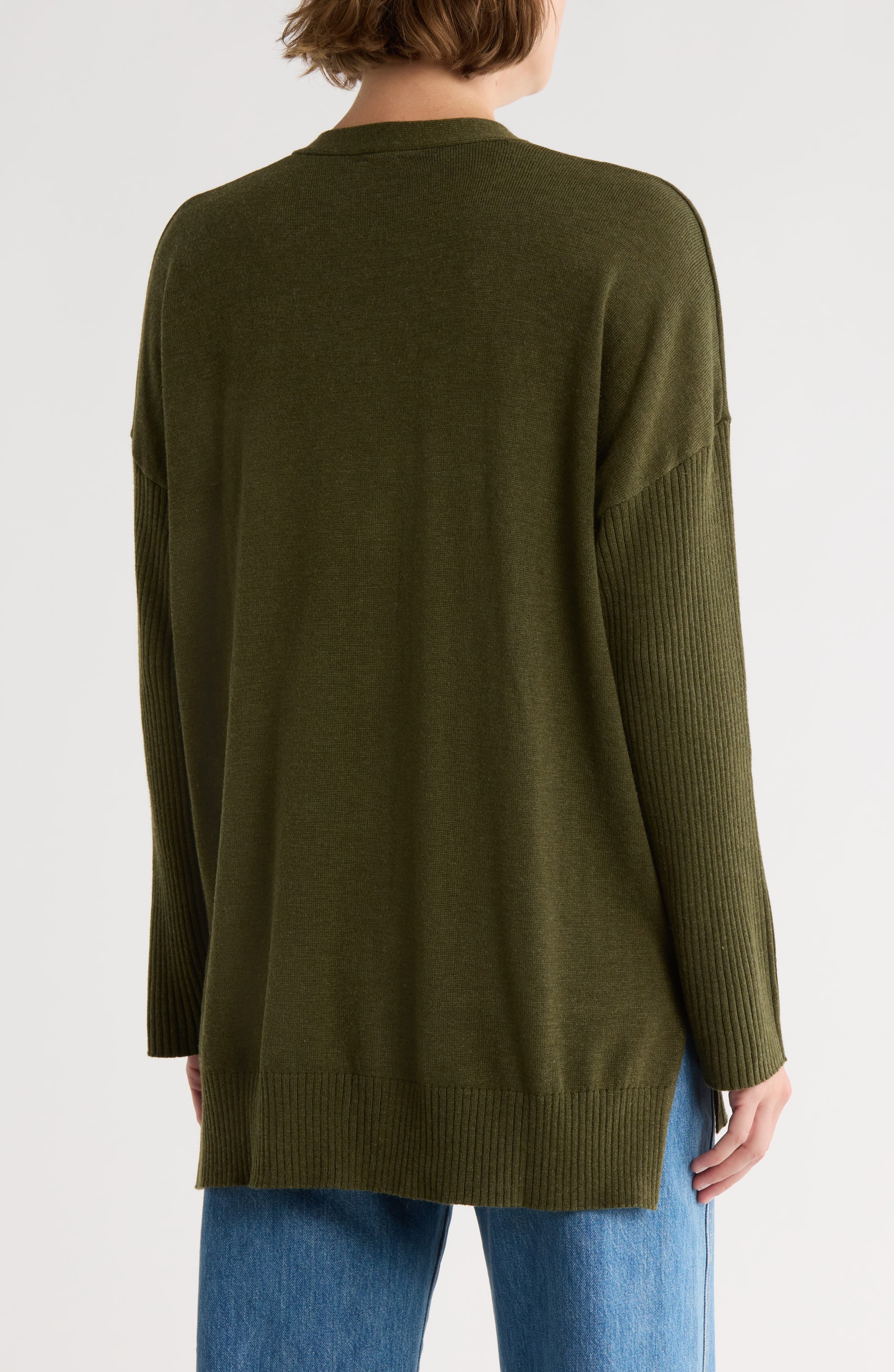 Splendid Oversize Ribbed Mixed Stitch Cardigan | Nordstromrack