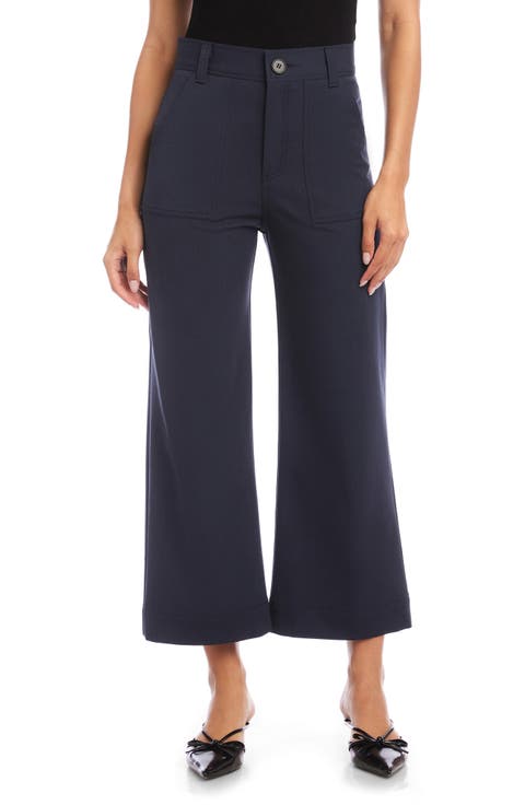 Rylee Stretch Twill Wide Leg Crop Pants