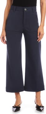 FIFTEEN TWENTY Rylee Stretch Twill Wide Leg Crop Pants