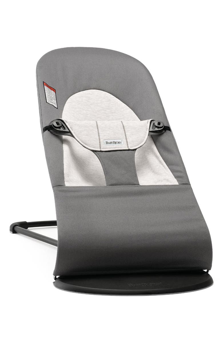 BabyBjörn Bouncer Bliss Convertible Jersey Baby Bouncer, Main, color, Dark Grey