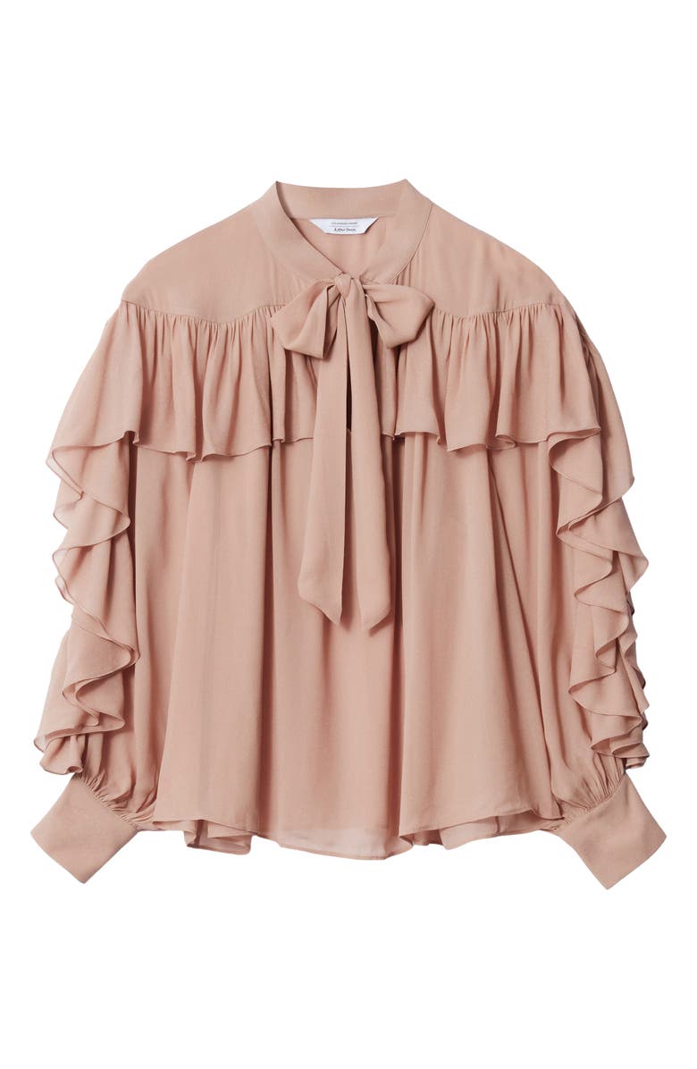 & Other Stories Ruffle Tie Neck Top, Alternate, color, 