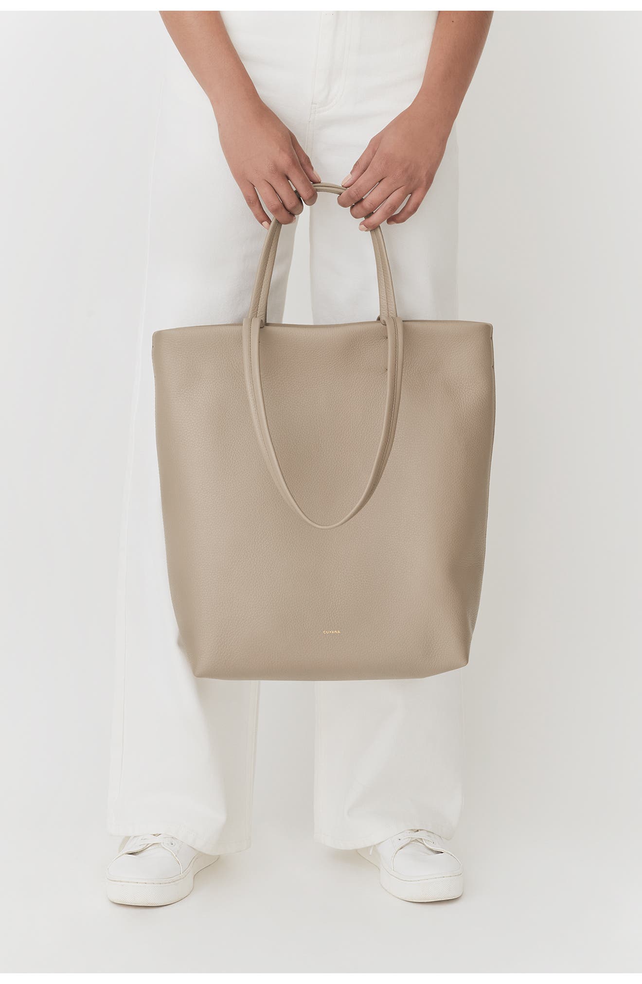 Cuyana Tall Easy Leather Tote, Alternate, color, 