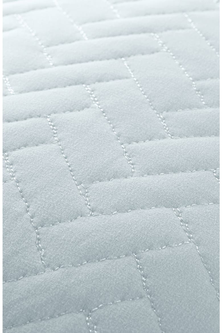 All Season Herringbone Stitch Down Alternative Quilt & Sham Set, Alternate, color, PALE BLUE