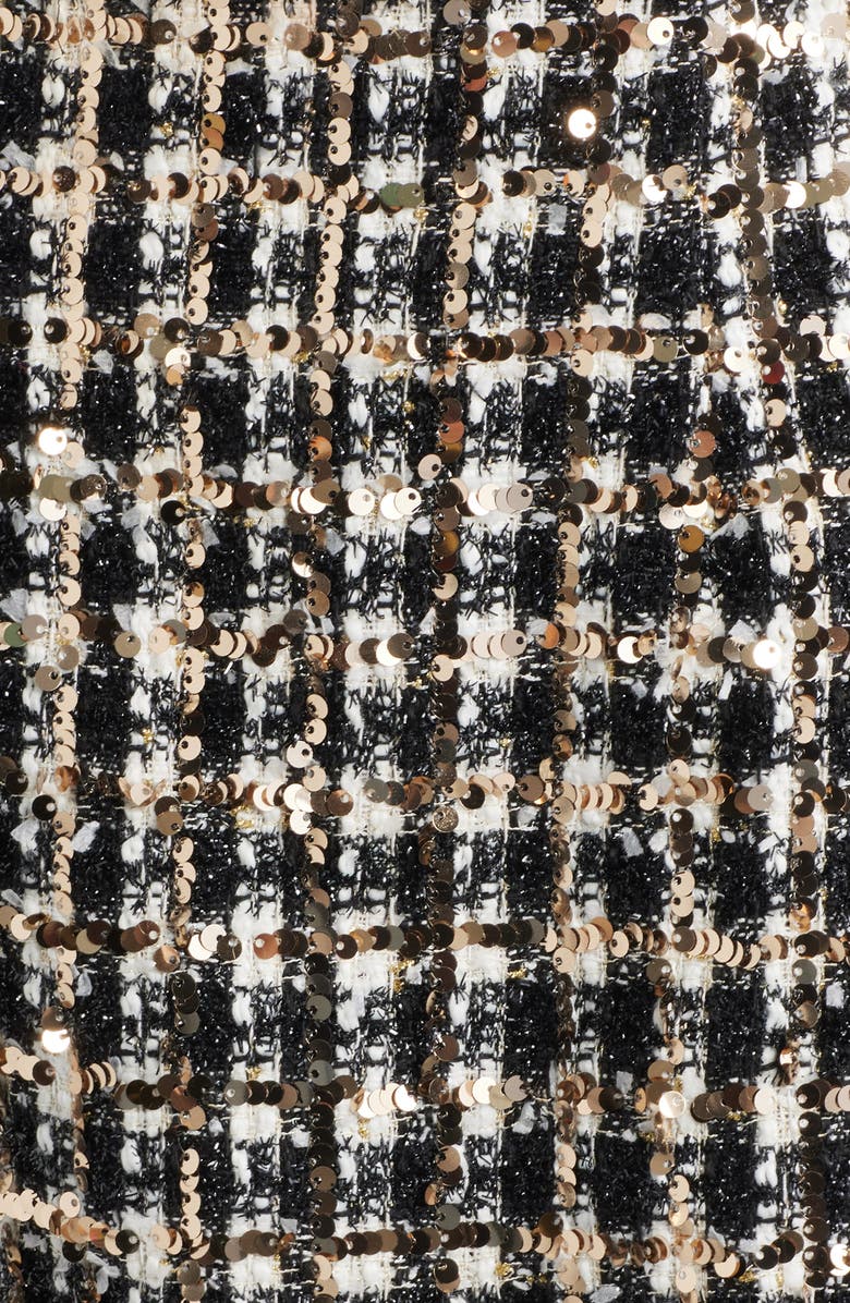 Vince Camuto Sequin Tweed Dress, Alternate, color, 